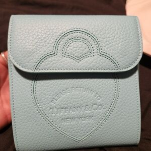 Tiffany & Co. Blue Leather Heart Wallet
